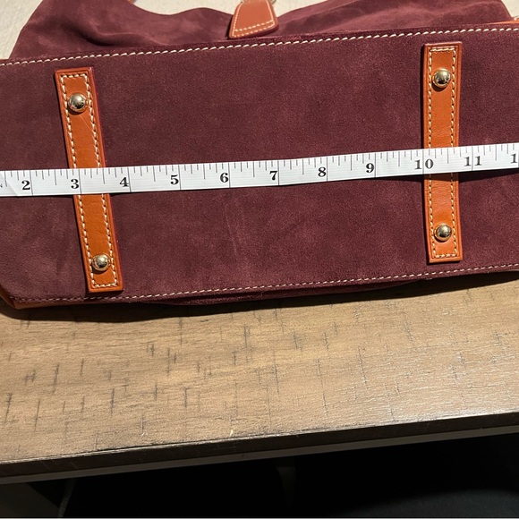 Dooney & Bourke Burgundy and Tan Hobo Bag - Picture 9 of 15